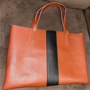 Vince Camuto Brown and Black Tote Bag